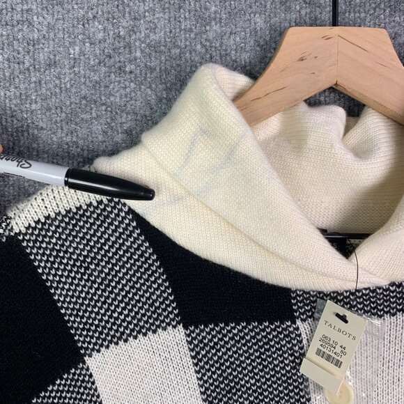 NWT $129 Talbots Womens Pullover Poncho Sweater Size Medium Shawl Neck - Picture 3 of 10